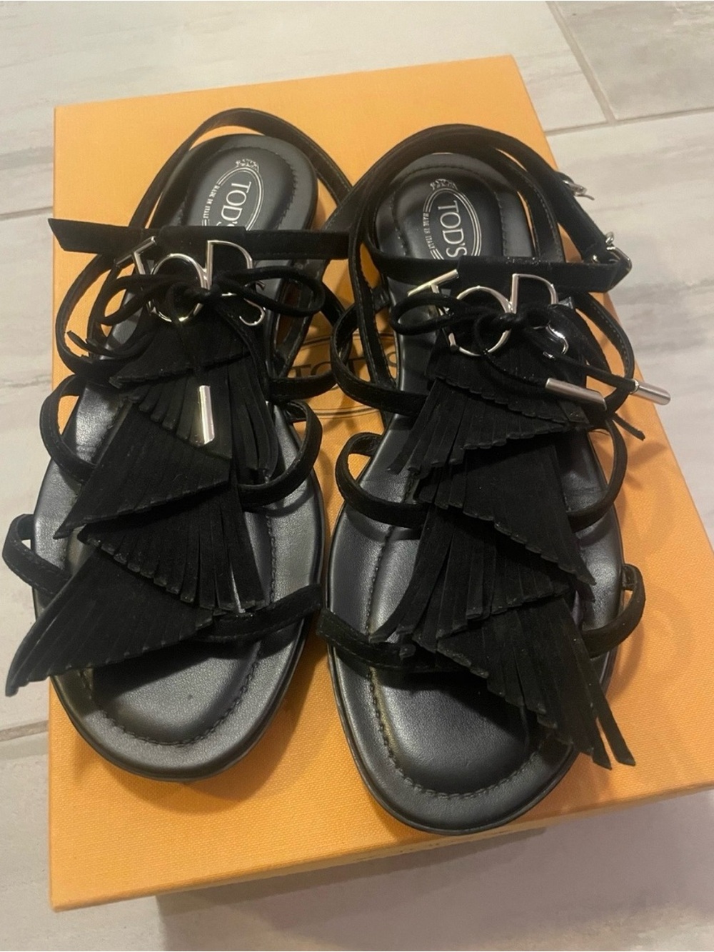 TOD'S Black Sandals